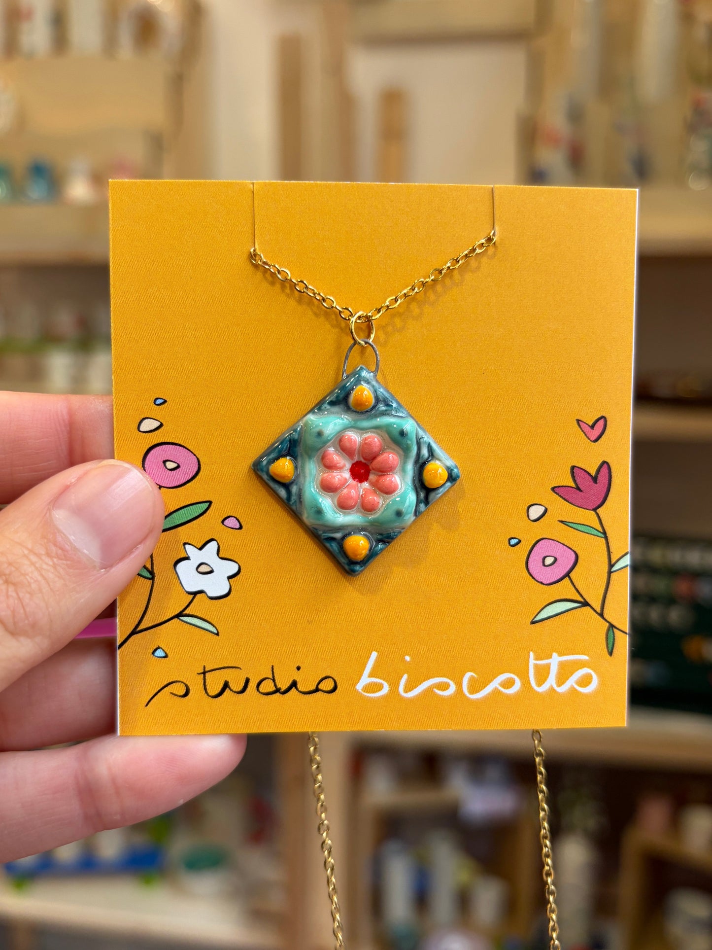 Collana ciondolo Piastrellina