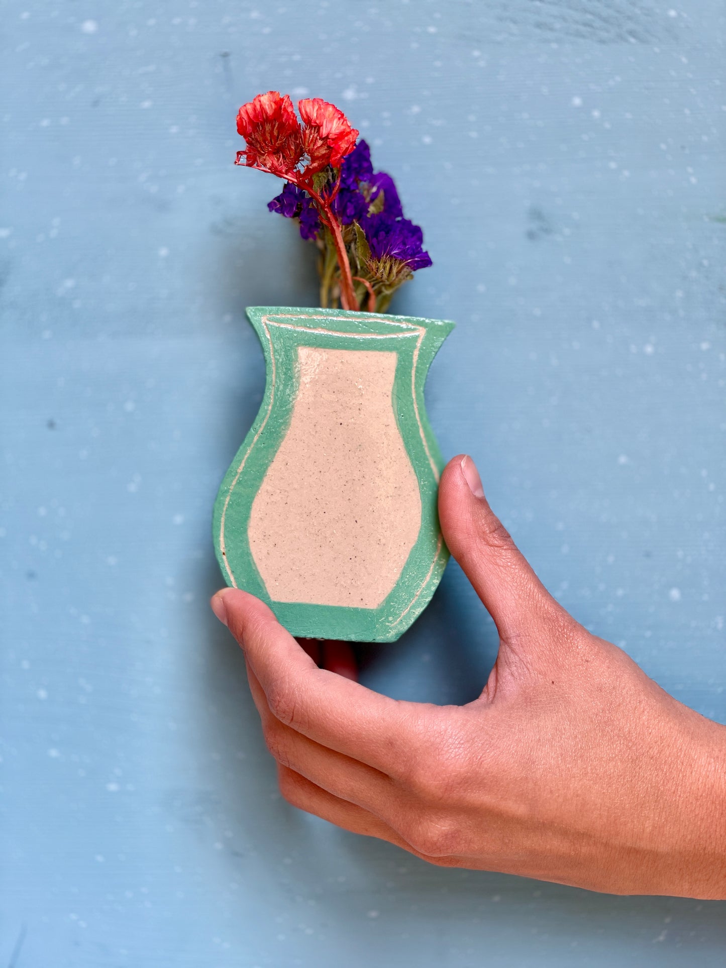 Vasetto da muro Verde acqua