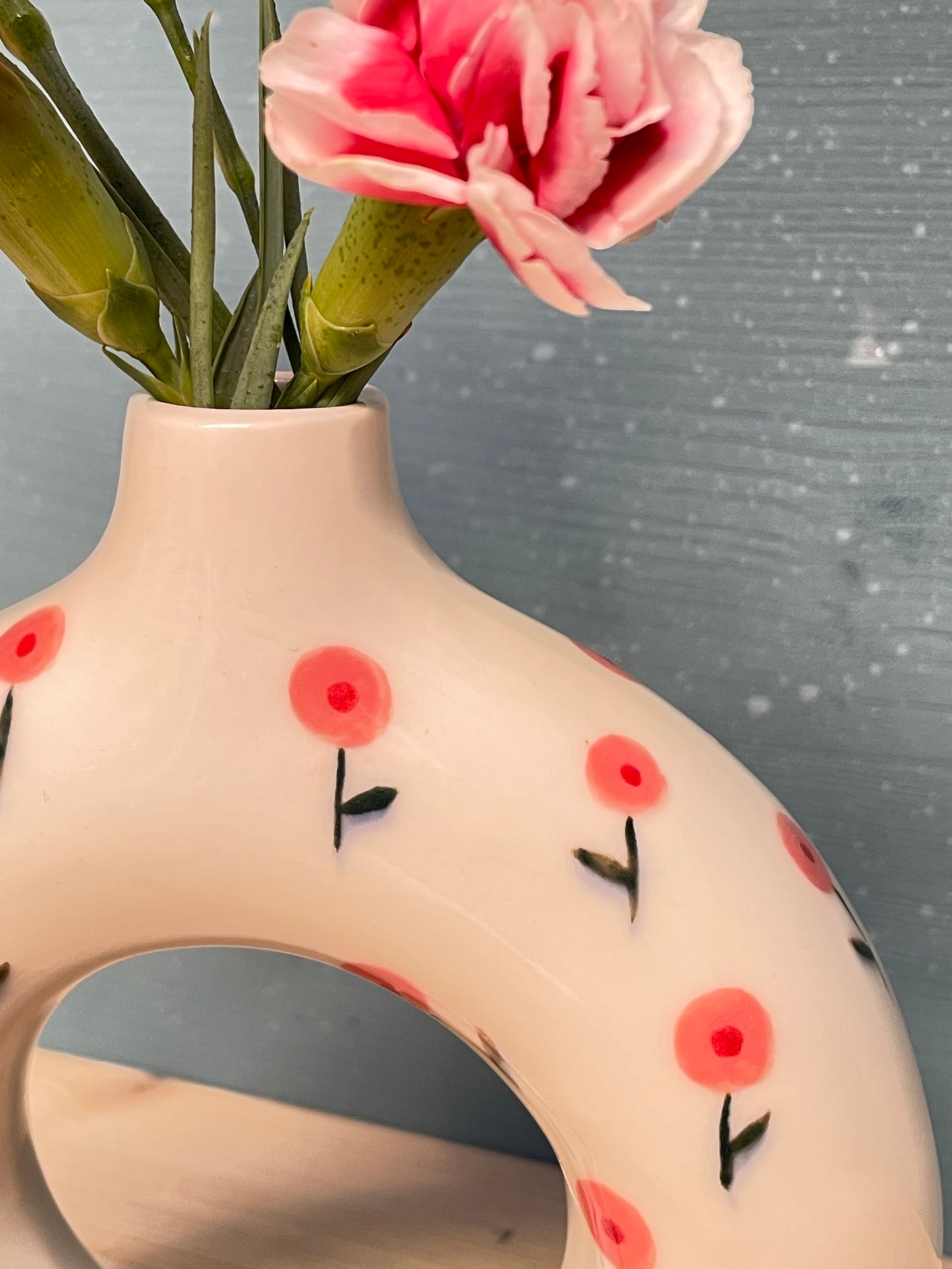 Vasetto ciambella in porcellana