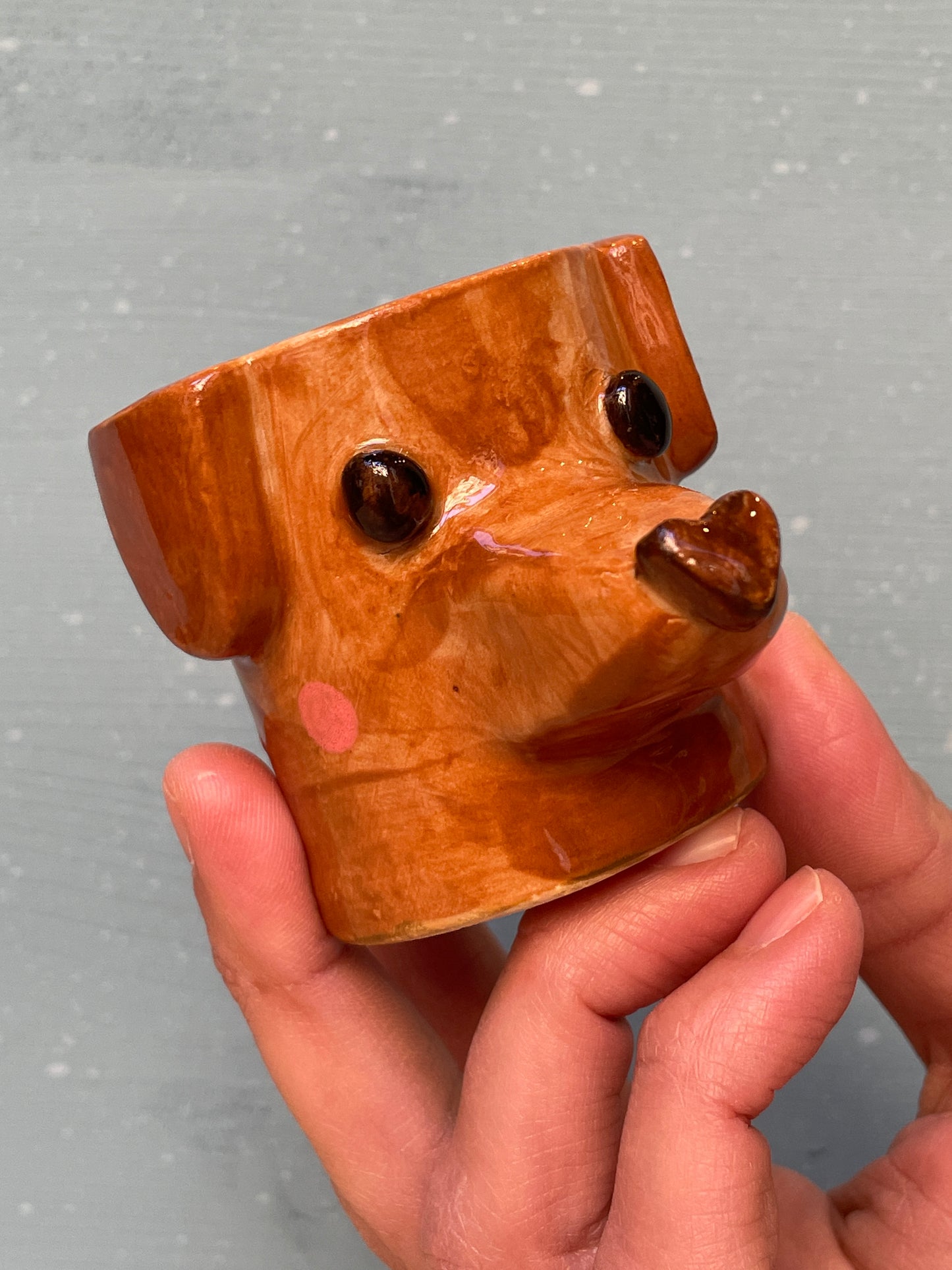 Tazzina cane marrone