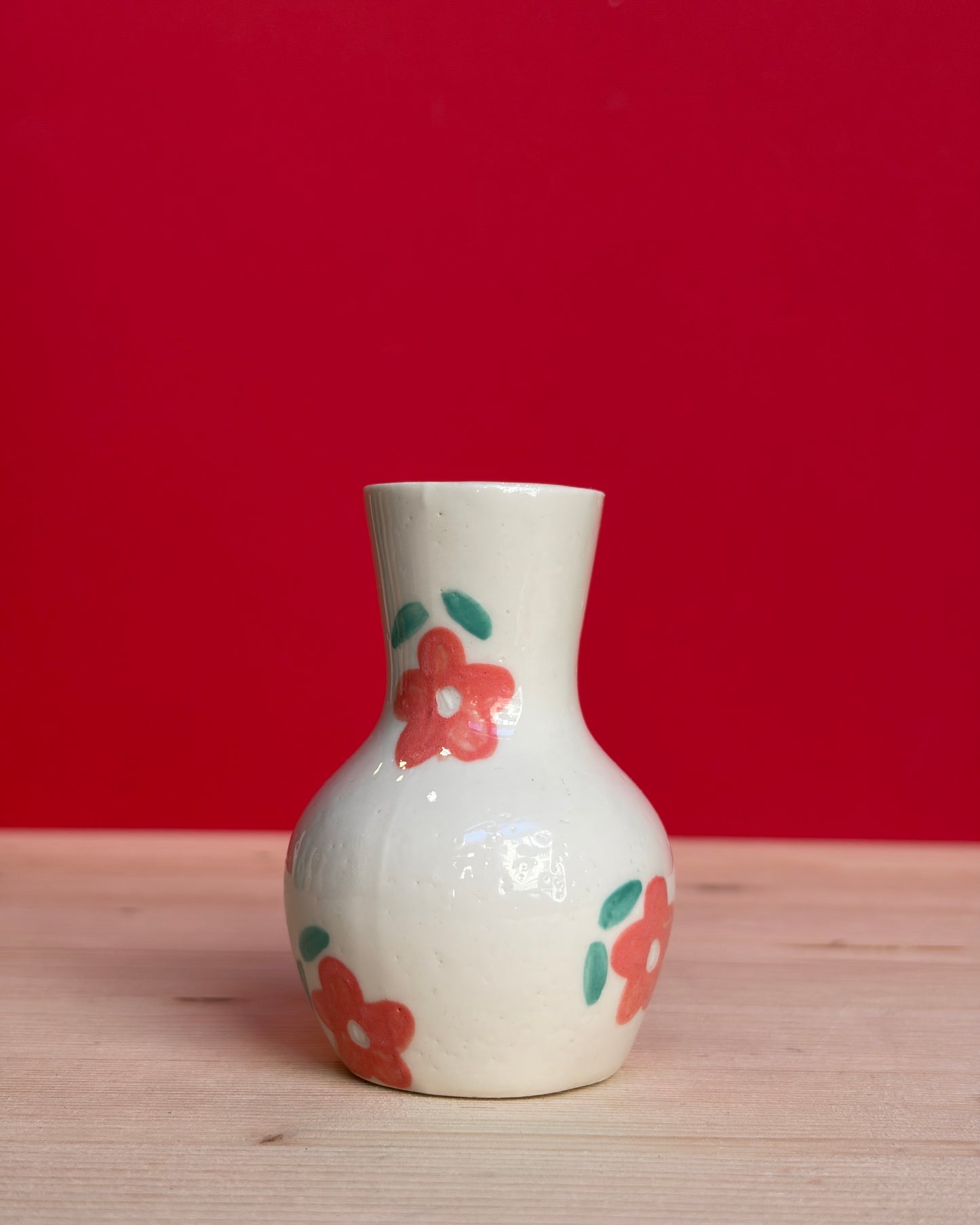 Vasetto porcellana margherite rosa
