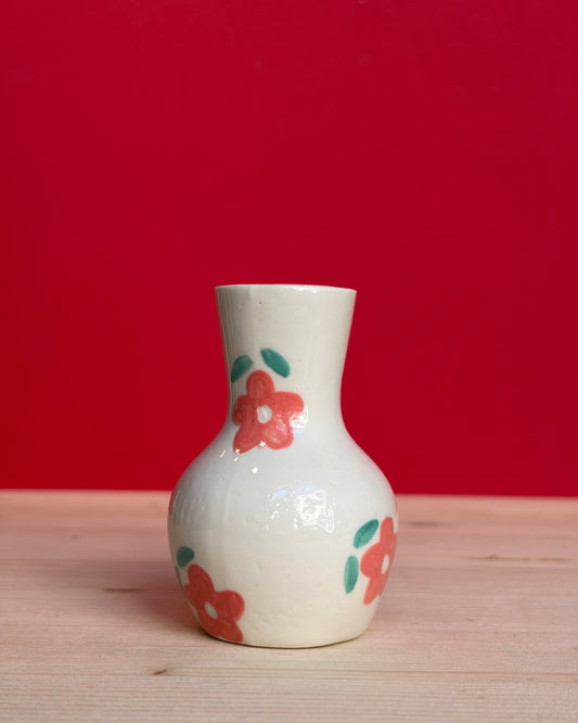 Vasetto porcellana margherite rosa