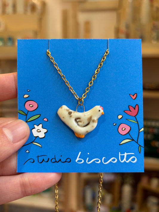 Collana ciondolo Gallinella maculata