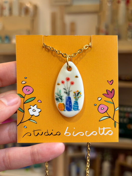 Collana ciondolo goccia vasetti