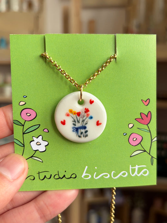 Collana ciondolo Mazzolino di fiori