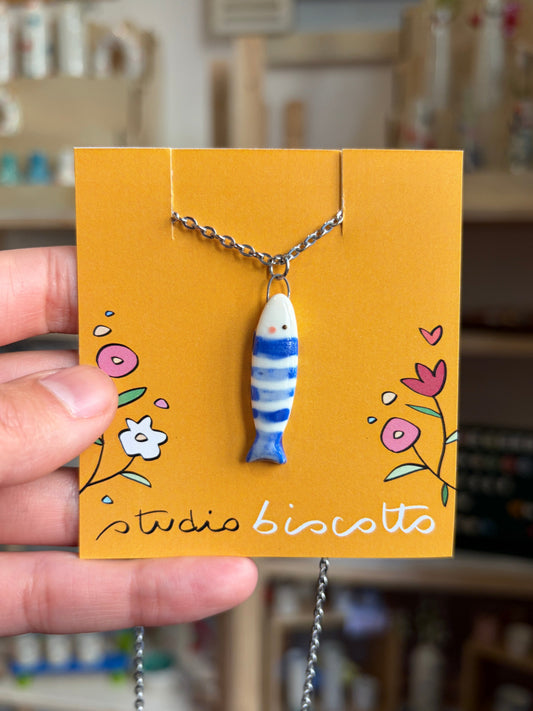 Collana ciondolo Pesciolino blu