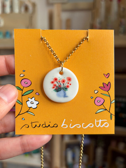 Collana ciondolo Vaso fiori