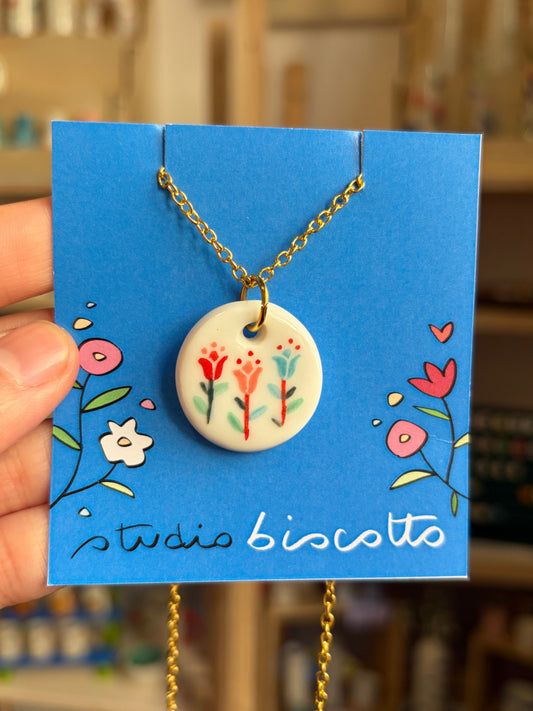 Collana ciondolo tulipani