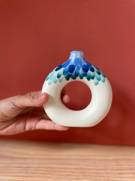 Vasetto ciambella in porcellana