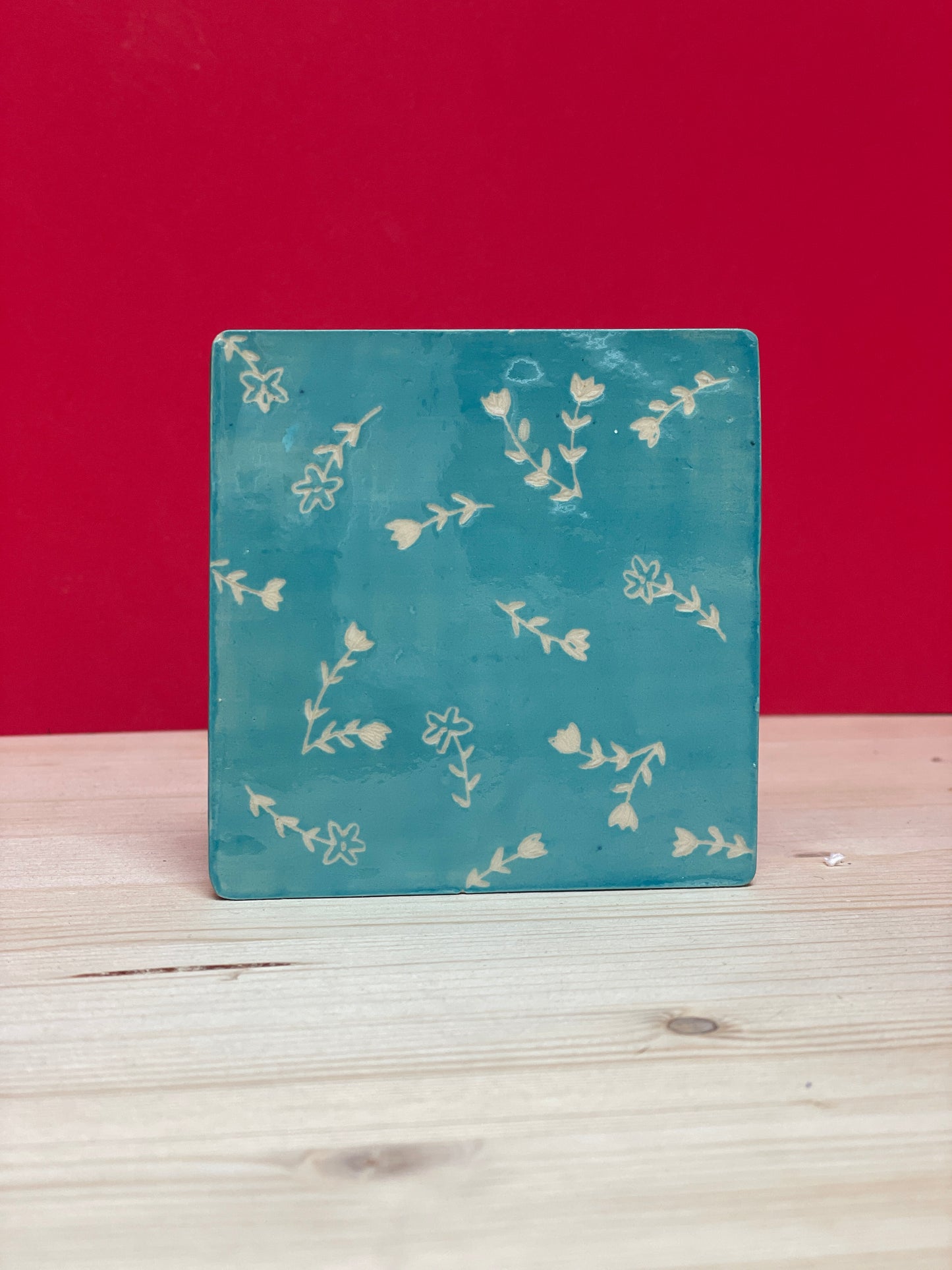 ° Piastrella fiorellini turchese