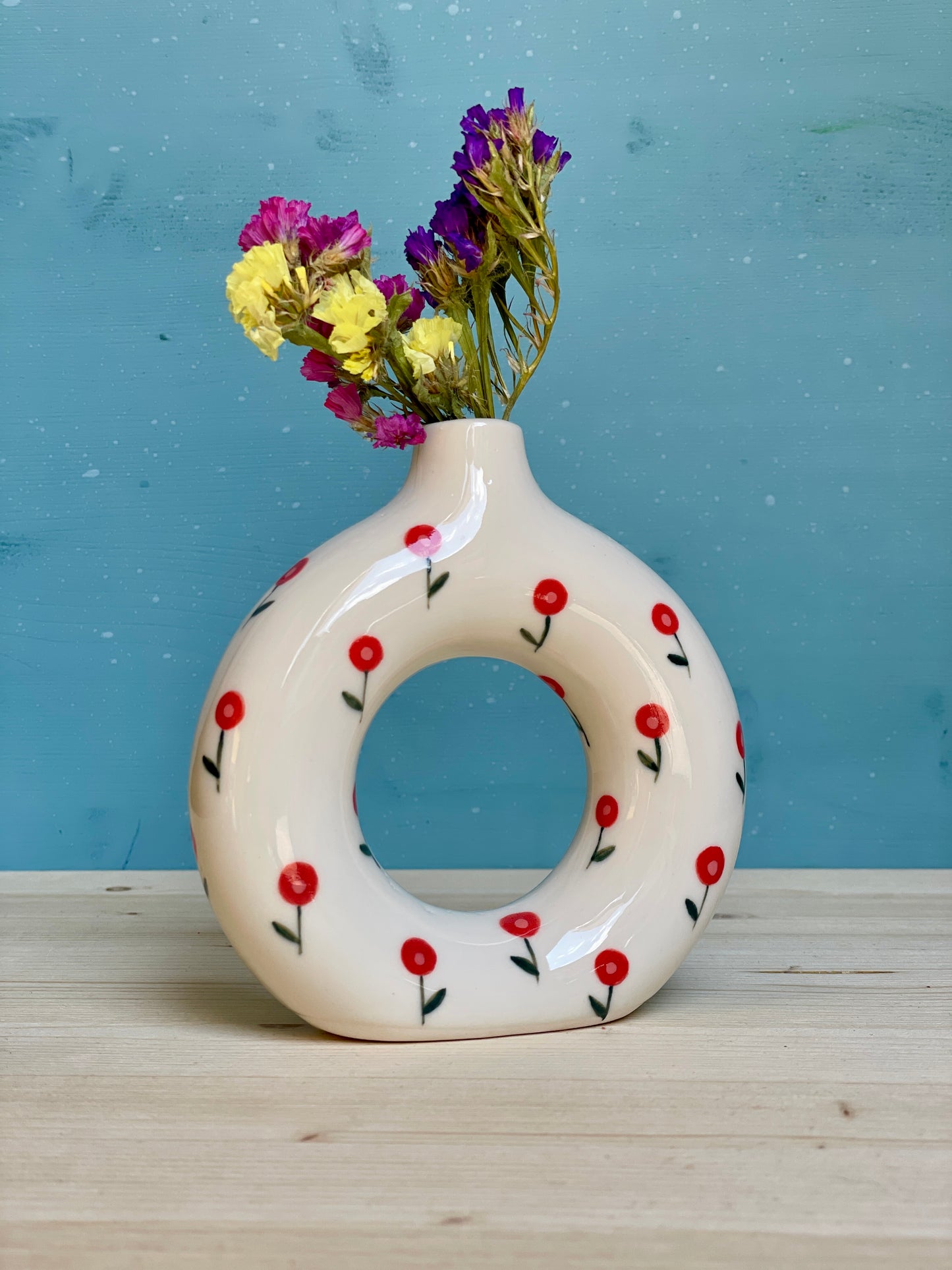 Vasetto ciambella in porcellana