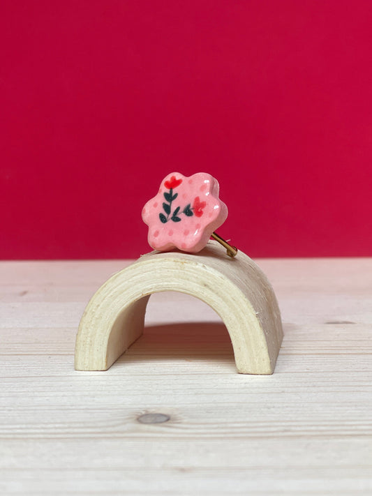 Anello margherita rosa