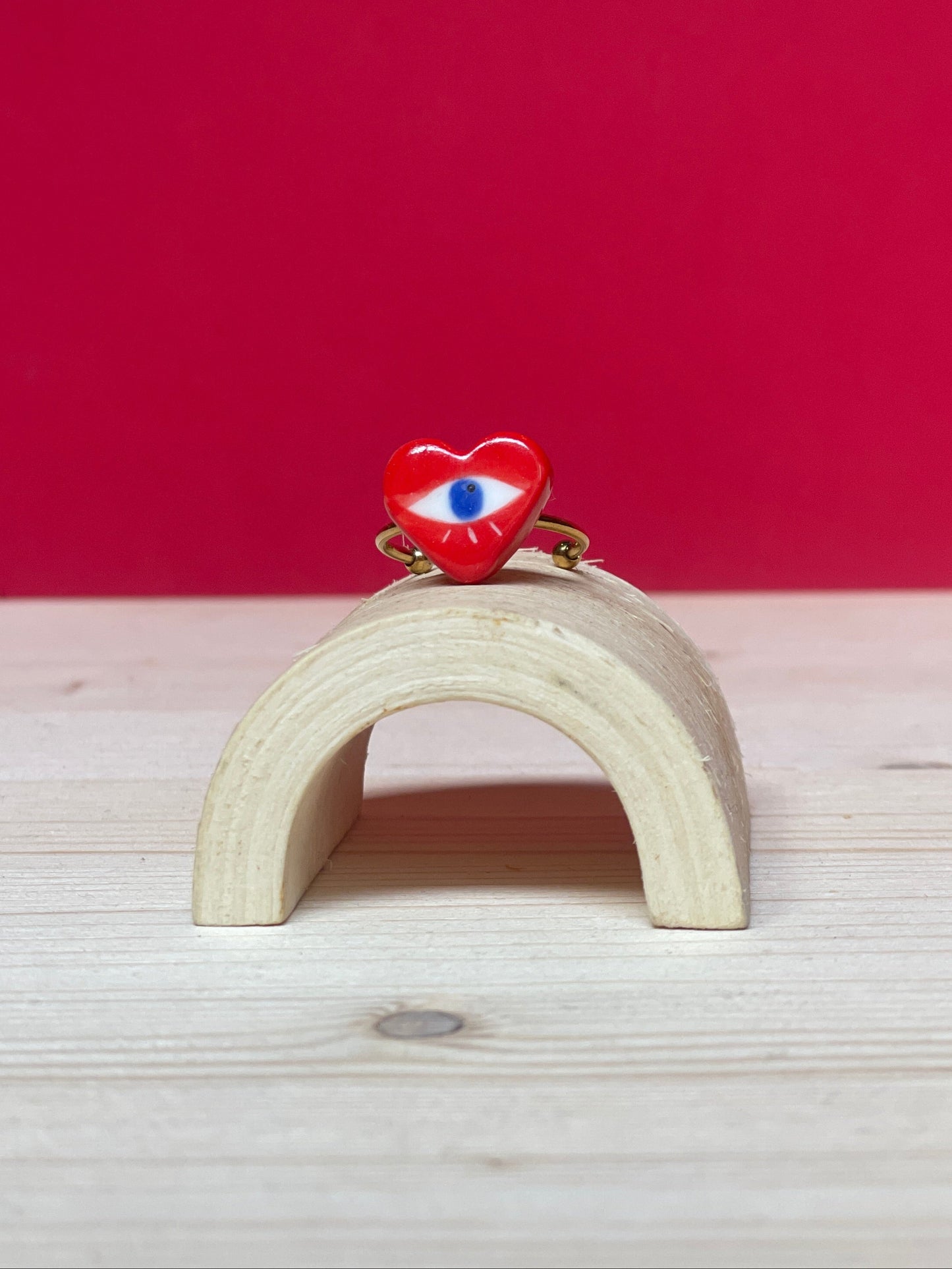 Anello cuoricino occhio