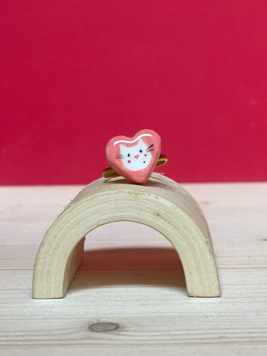 Anello gattino rosa