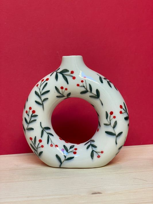 Vasetto ciambella in porcellana