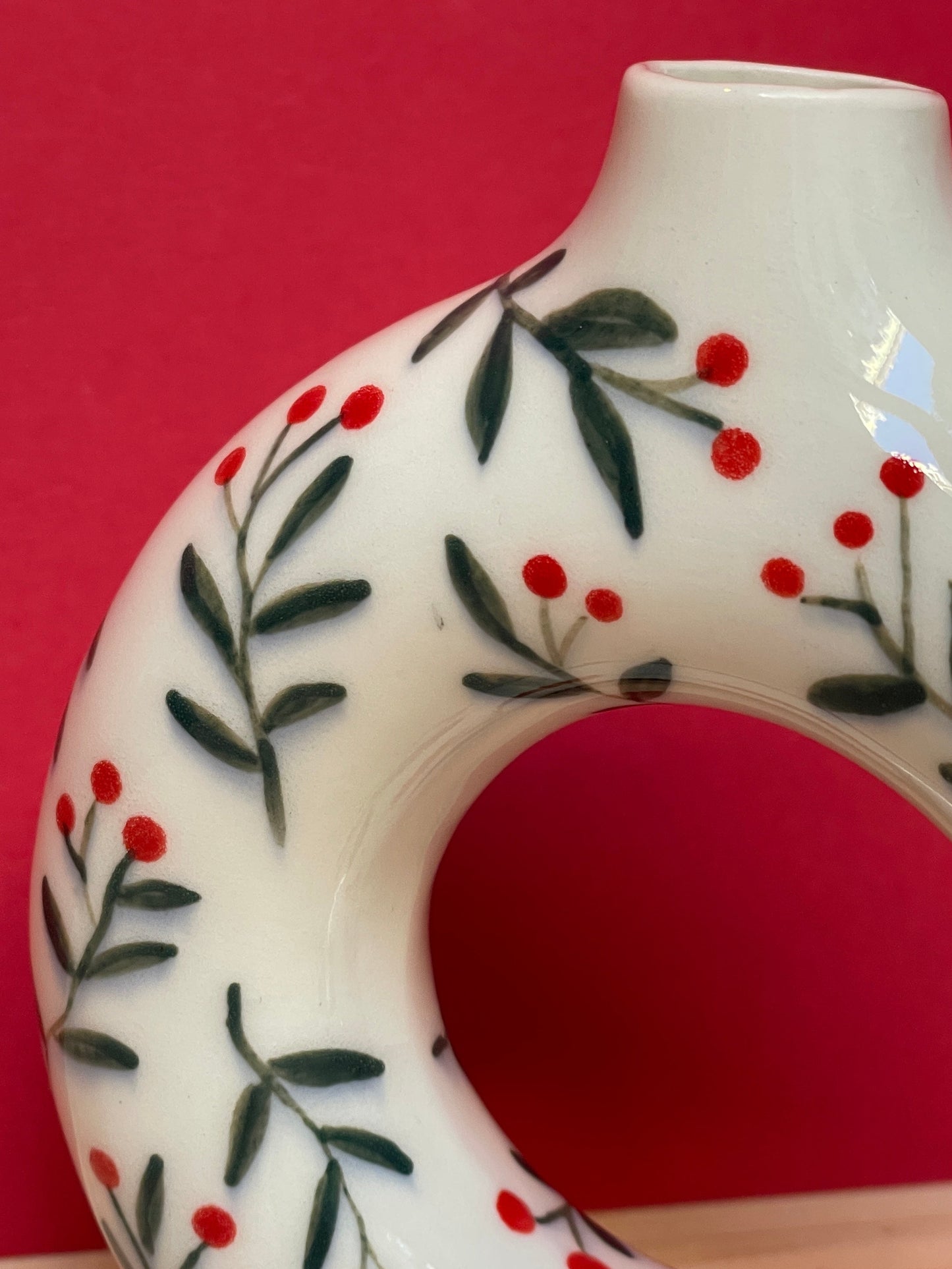 Vasetto ciambella in porcellana