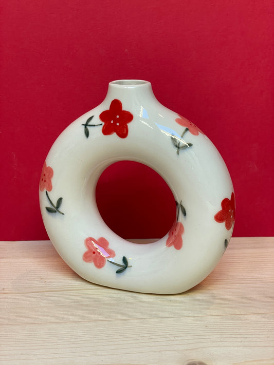 Vasetto ciambella in porcellana