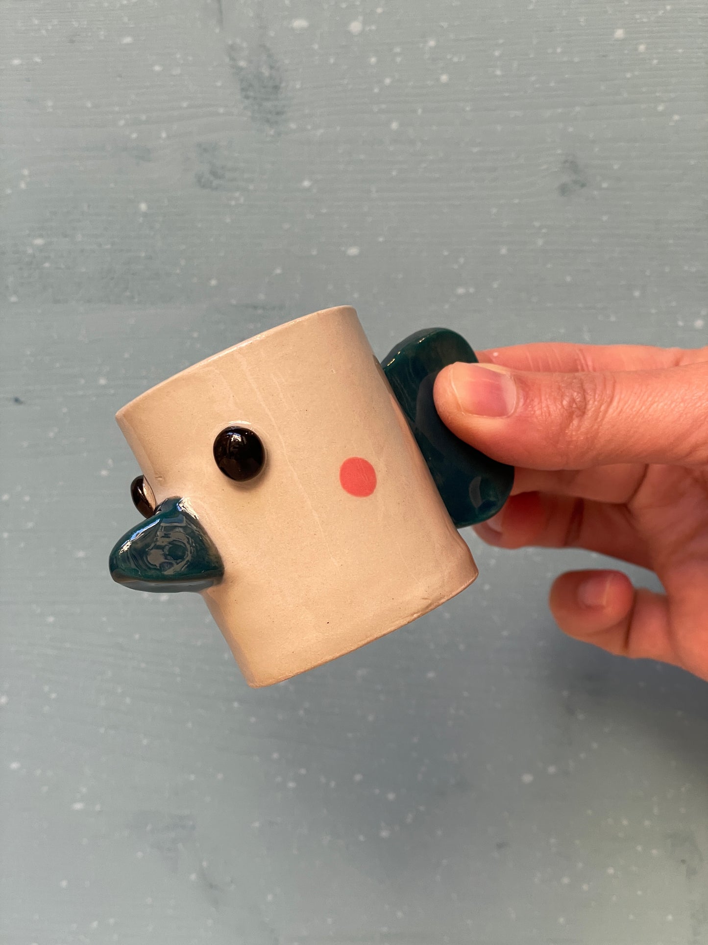 Tazzina gallina verde petrolio