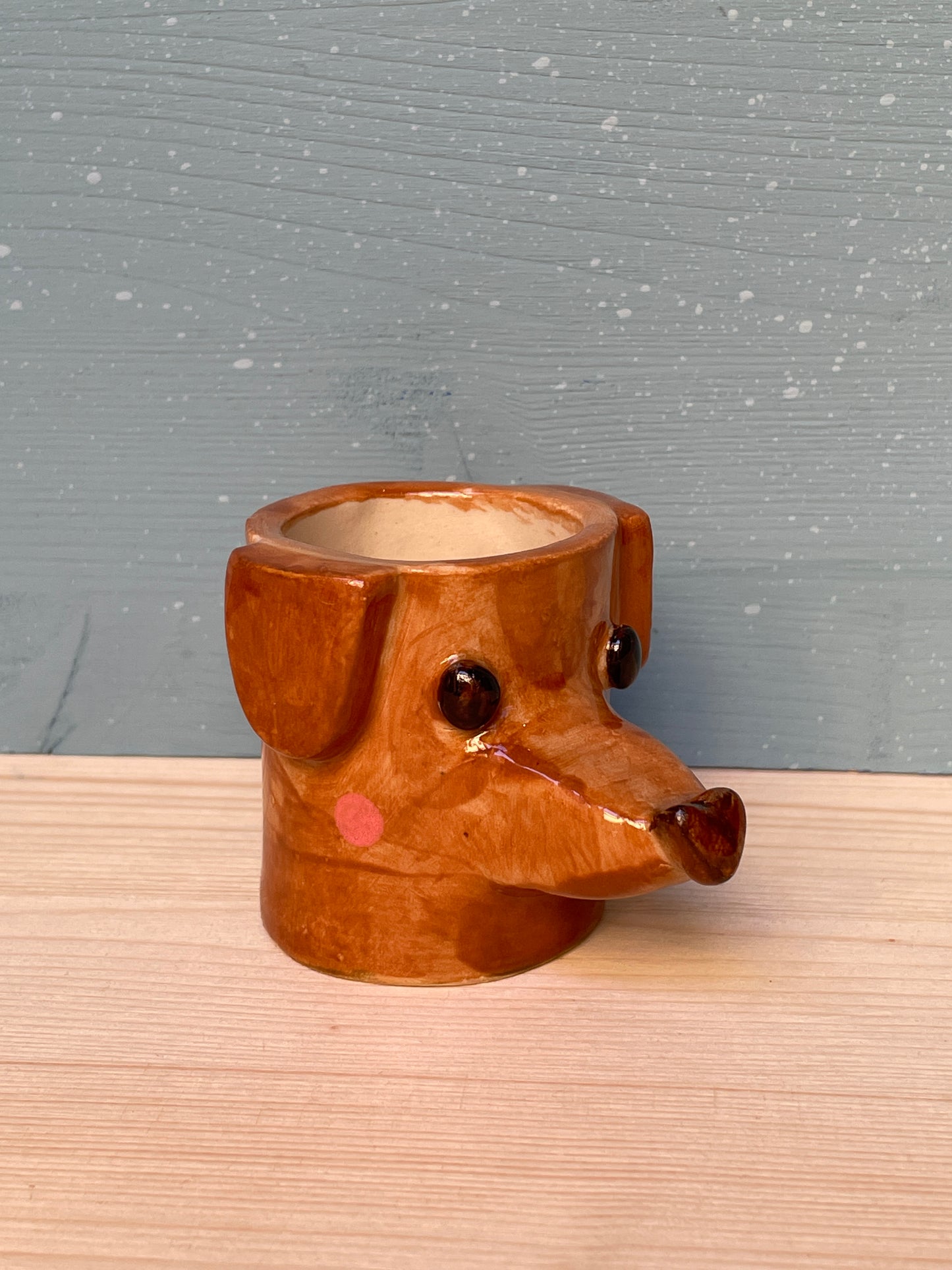 Tazzina cane marrone