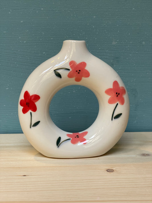 Vaso ciambella in porcellana